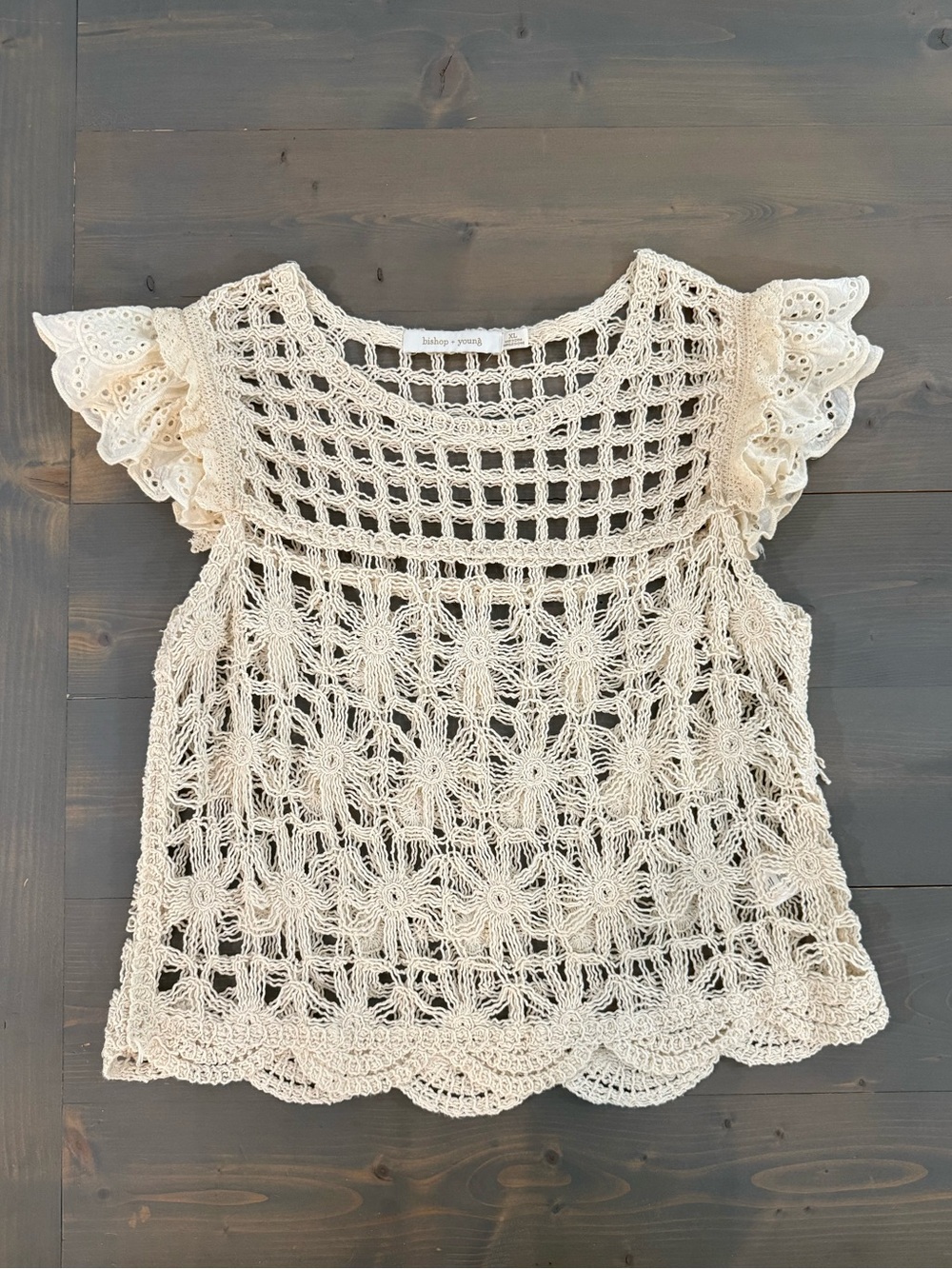 bishop + young Crochet Top Size XL